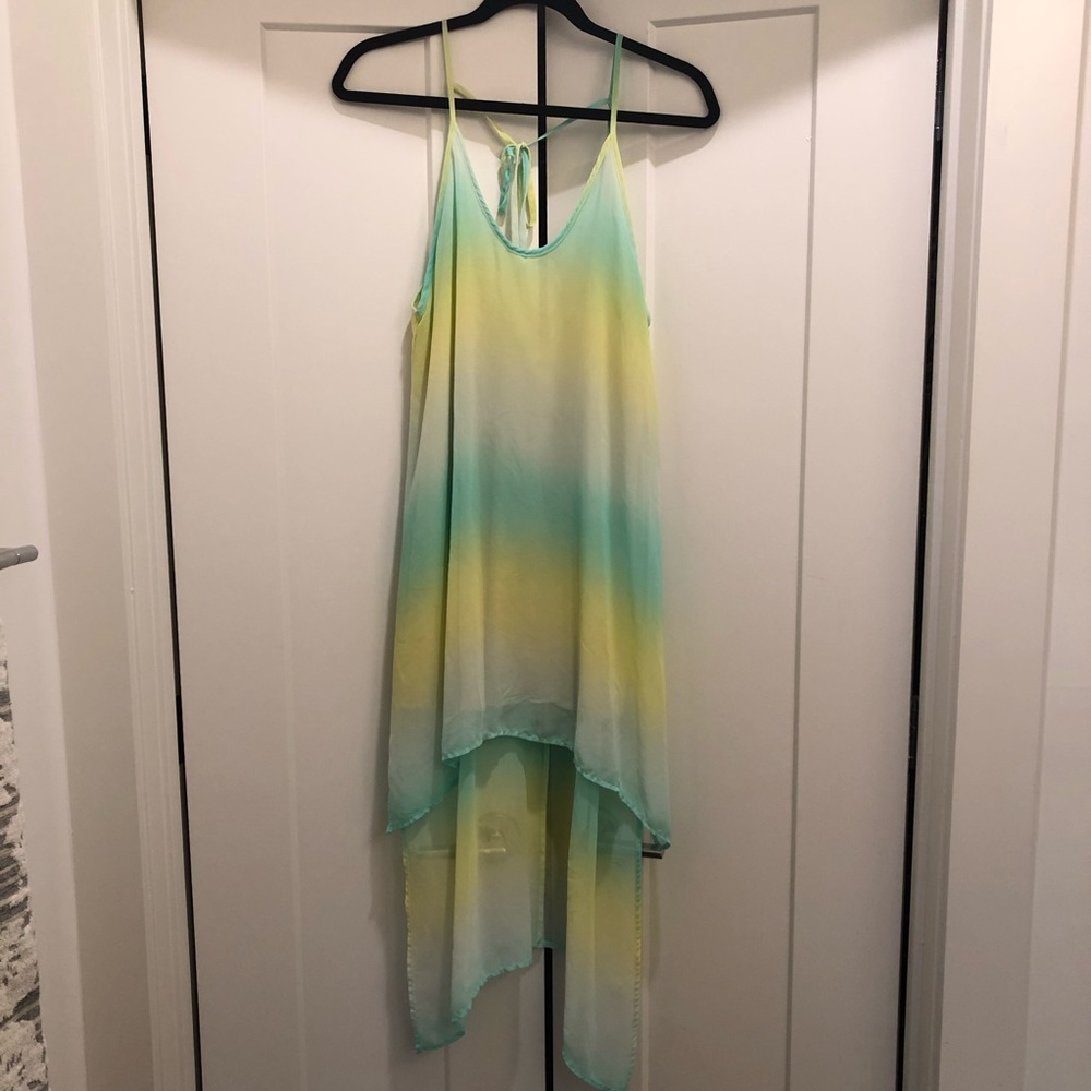 Ombré high low tank top dress